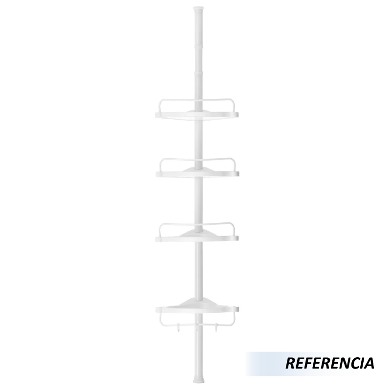 Estante esquinero de baño de 4 niveles - Imagen 3