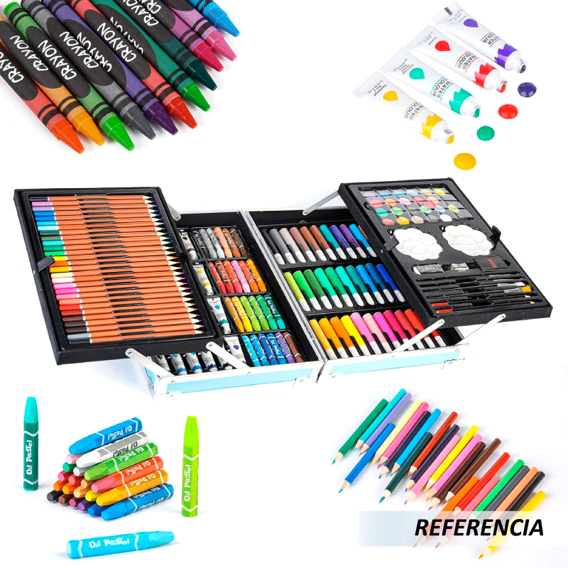 Juego de 145 lápices de colores para pintar con estuche artístico - Imagen 7