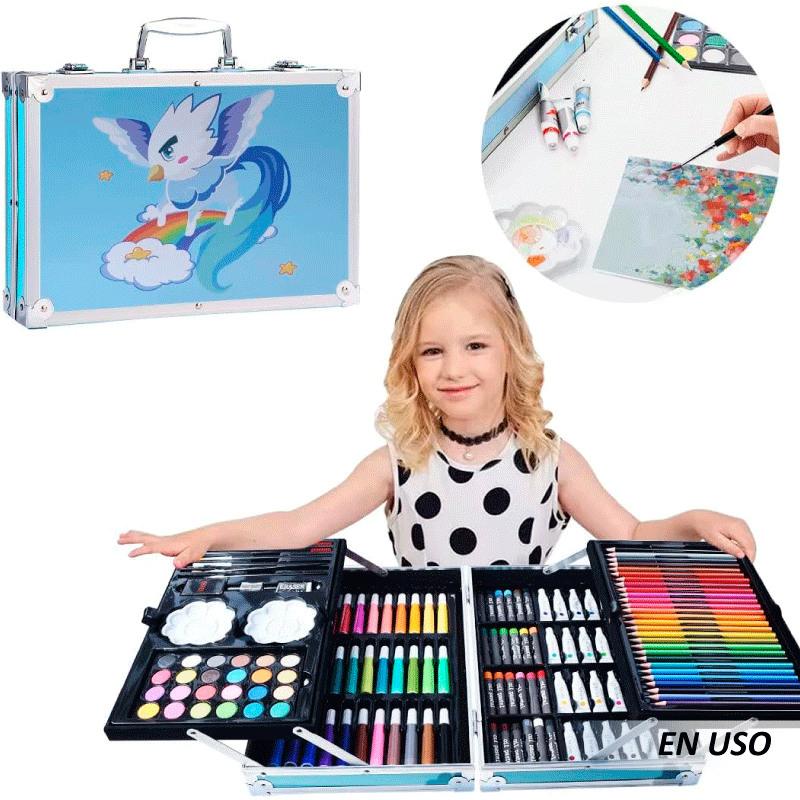 Juego de 145 lápices de colores para pintar con estuche artístico - Imagen 3