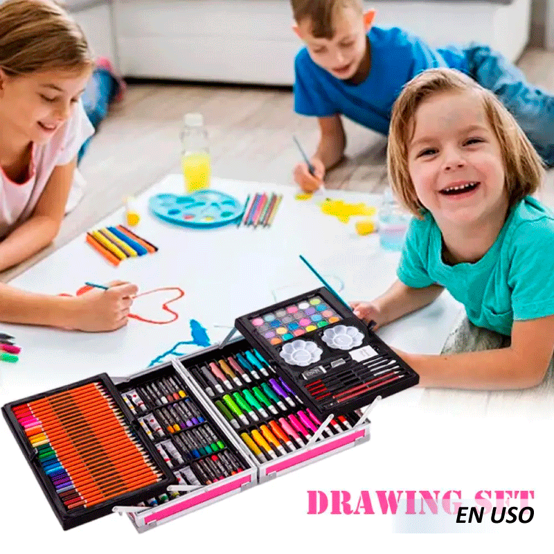Juego de 145 lápices de colores para pintar con estuche artístico - Imagen 4