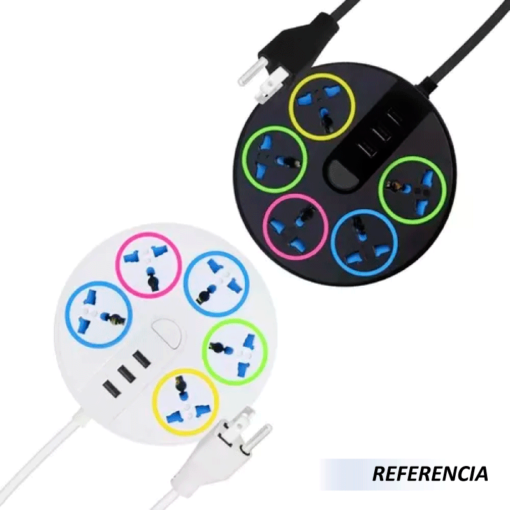 Multicontacto Circular 5 Conexiones 3 Puertos USB - Imagen 5