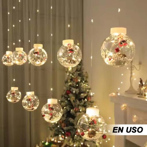 Luces LED esféricas navideñas