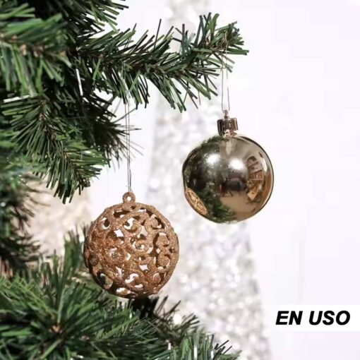 Juego de 24 adornos de Navidad lisos