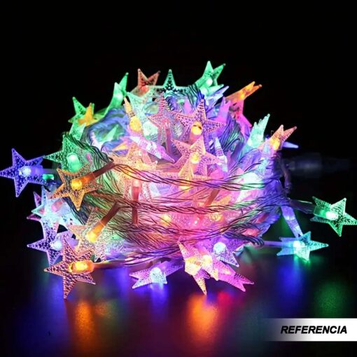 Guirnalda de luces con forma de estrella - Imagen 5